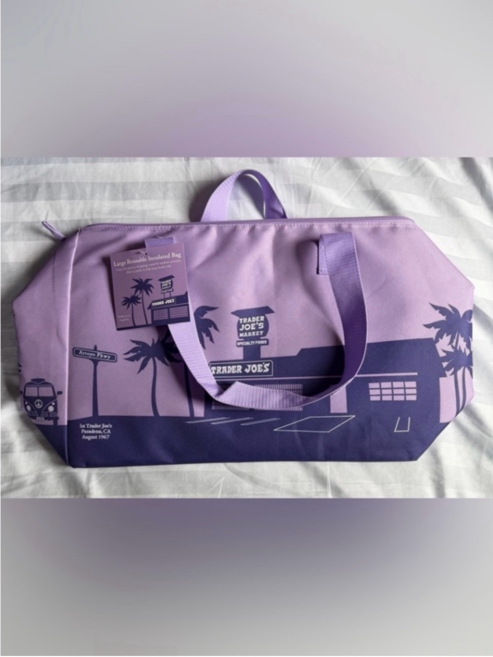 🩷2026 Trader Joe’s Insulated Lilac Purple Large Bag Limited Edition NWT FINAL